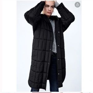 Zara Quilted Long Jacket